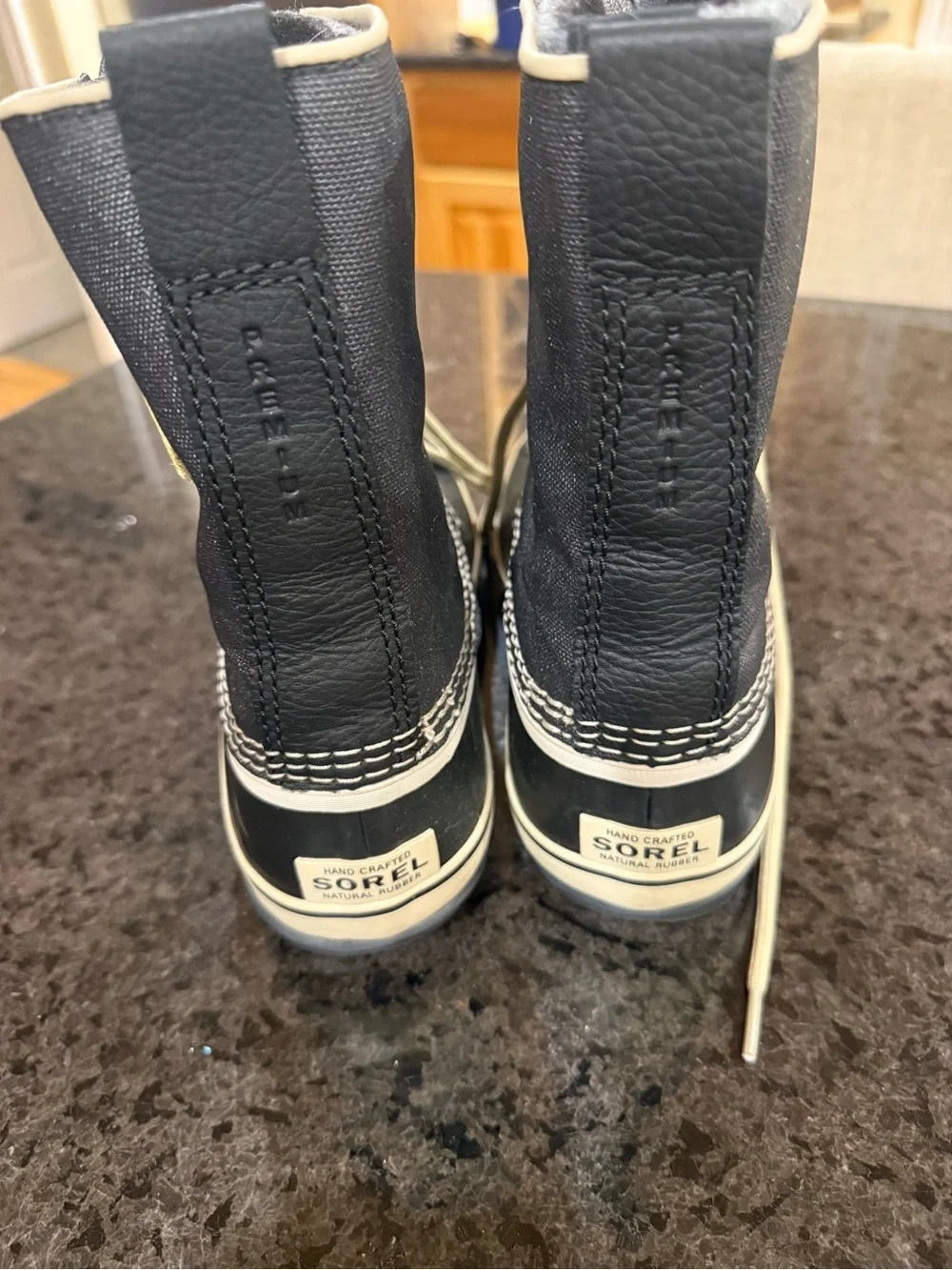 Brown Sorel Rubber Canvas Boots